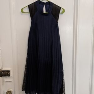 Blue and black cocktail dress